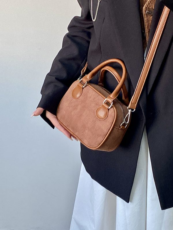 Retro Velvet Pillow Handbag for Women - Spring Summer Shoulder Crossbody Bag - Niche Design 2025