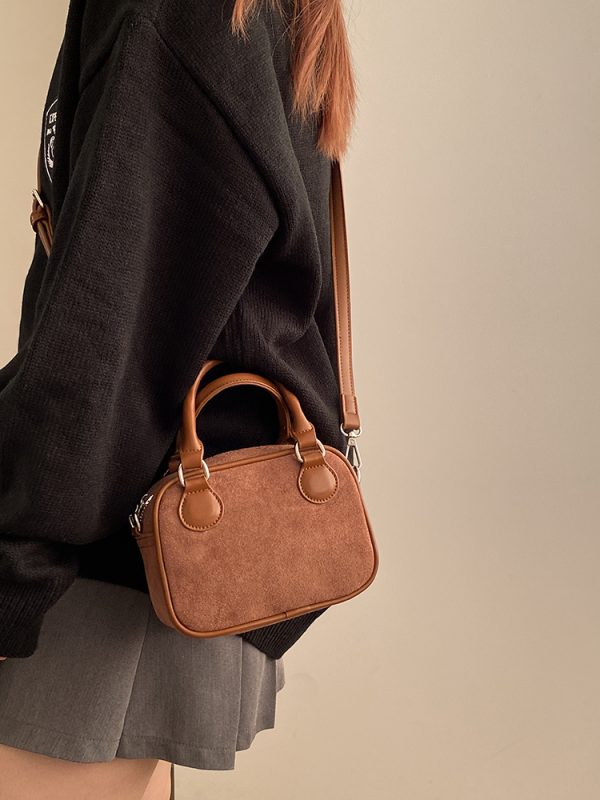 Retro Velvet Pillow Handbag for Women - Spring Summer Shoulder Crossbody Bag - Niche Design 2025