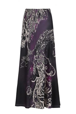 Retro Vintage Hot Girl Plant Print Midi Skirt - Trendy National Style Long Skirt for Y2K and 90s Fashion Lovers