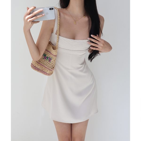Sexy Bust-Enhancing A-Line Camisole Dress for Women - Slim-Fit, Fresh European and American Style, Perfect for Casual or Night Out
