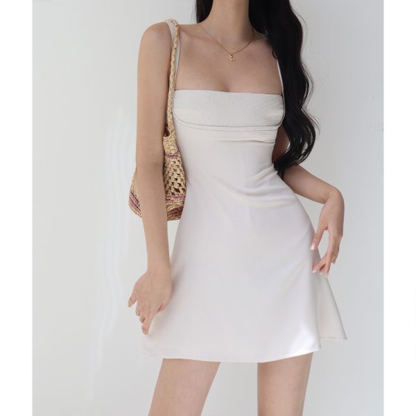 Sexy Bust-Enhancing A-Line Camisole Dress for Women - Slim-Fit, Fresh European and American Style, Perfect for Casual or Night Out