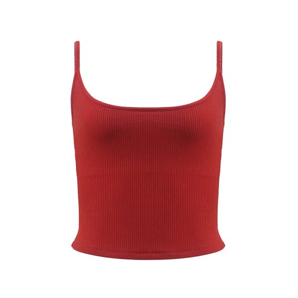 Sexy Ginger Yellow French Camisole with Chest Pads for Women - Elegant Lingerie Top for Night Out or Everyday Wear