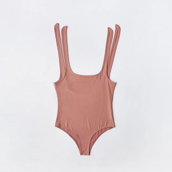 Sexy Shoulder Tie Bow Waist-Cinching Slimming Jumpsuit Tank Top - European and American Style Fashion