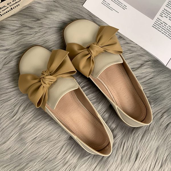 Sheepskin Flat Shoes for Women - 2025 Spring Autumn Evening Style - French Single Shoes for Skirts - Chic & Comfortable Fashion Footwear