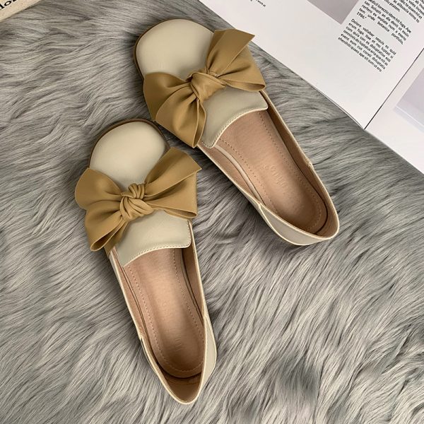 Sheepskin Flat Shoes for Women - 2025 Spring Autumn Evening Style - French Single Shoes for Skirts - Chic & Comfortable Fashion Footwear
