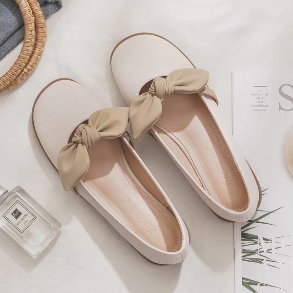 Sheepskin Flat Shoes for Women - 2025 Spring Autumn Evening Style - French Single Shoes for Skirts - Chic & Comfortable Fashion Footwear