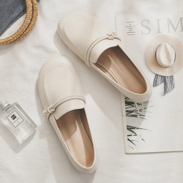 Sheepskin Gentle Evening Wind Style Skirt & Flat Fairy Shoes - Two-Way French Temperament for Spring & Autumn Fashion