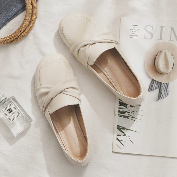 Sheepskin Gentle Evening Wind Style Skirt & Flat Fairy Shoes - Two-Way French Temperament for Spring & Autumn Fashion
