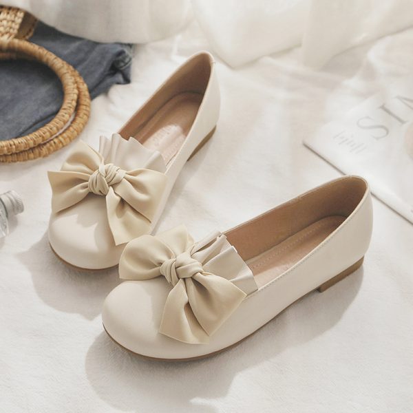 Sheepskin Gentle Evening Wind Style Skirt & Flat Fairy Shoes - Two-Way French Temperament for Spring & Autumn Fashion