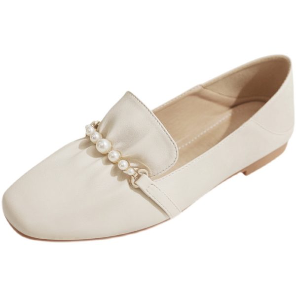 Sheepskin Gentle Evening Wind Style Skirt & Flat Fairy Shoes - Two-Way French Temperament for Spring & Autumn Fashion
