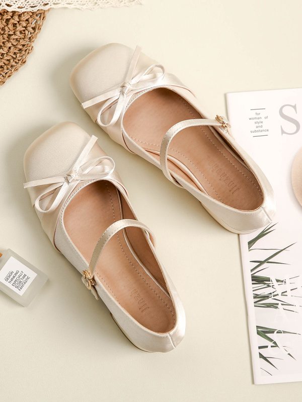 Sheepskin Mary Jane Women's Shoes, Chunky Heel High Heels for Skirts, French Style Spring Autumn Fashion