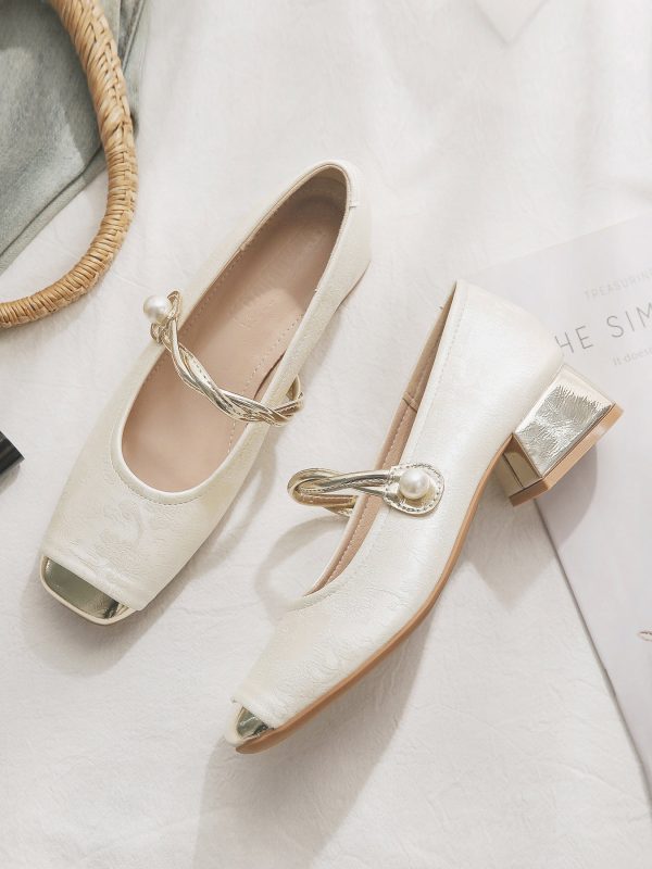 Sheepskin National Style Cheongsam Mary Jane Shoes for Women - Elegant Evening Flats, French-Inspired Design for Skirts
