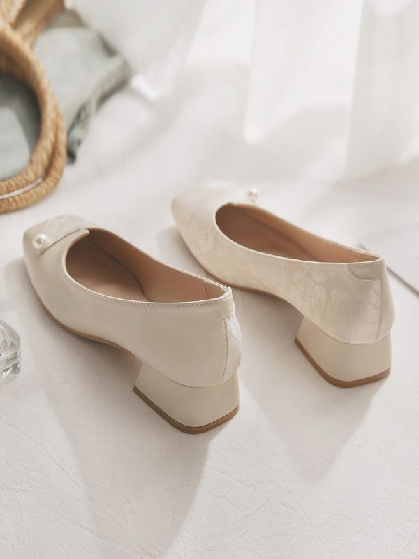 Sheepskin National Style Mary Jane Women's Shoes - Elegant Evening Flats for Skirts, French Fairy Qipao Inspired Design