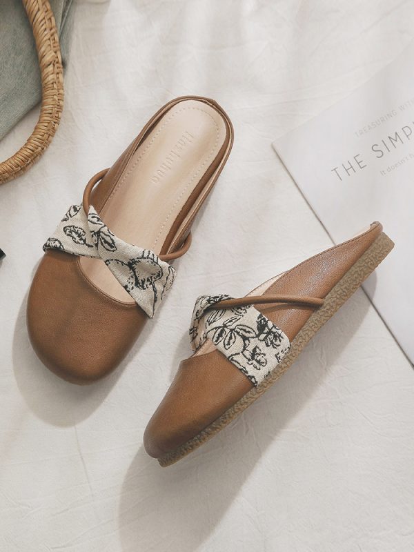 Sheepskin Open-Toe Slip-On Slippers for Women - Spring 2025 Stylish Outdoor Flats, Comfortable Summer Footwear
