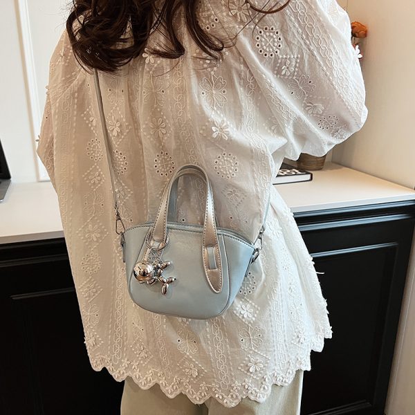 Silver Mini Dumpling Crossbody Bag for Women - Stylish High-End Mobile Shoulder Bag for Summer 2025