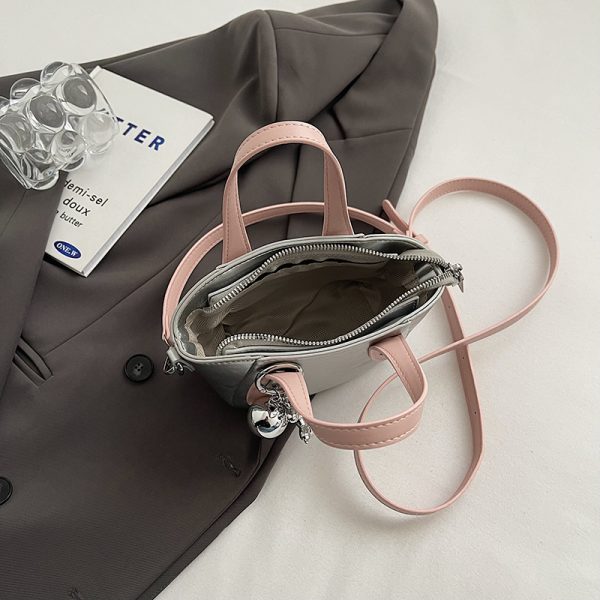 Silver Mini Dumpling Crossbody Bag for Women - Stylish High-End Mobile Shoulder Bag for Summer 2025