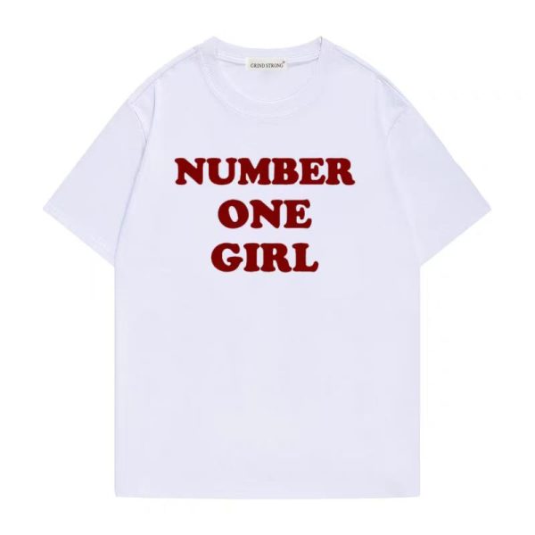 Slim-Fit Shoulder-Structured Round Neck Short Sleeve T-Shirt for Women - Park Chaeyoung's Number One Girl Inspired Design