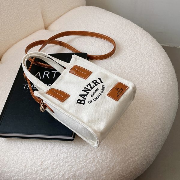 Small Canvas Handbag for Women - Versatile Casual Crossbody Bag for Spring/Summer 2025, Niche Instagram Fashion