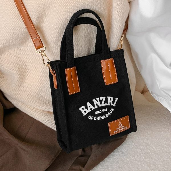 Small Canvas Handbag for Women - Versatile Casual Crossbody Bag for Spring/Summer 2025, Niche Instagram Fashion