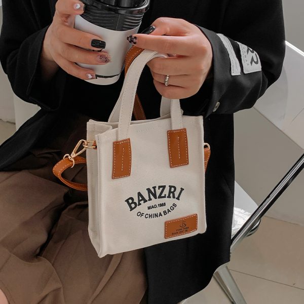 Small Canvas Handbag for Women - Versatile Casual Crossbody Bag for Spring/Summer 2025, Niche Instagram Fashion