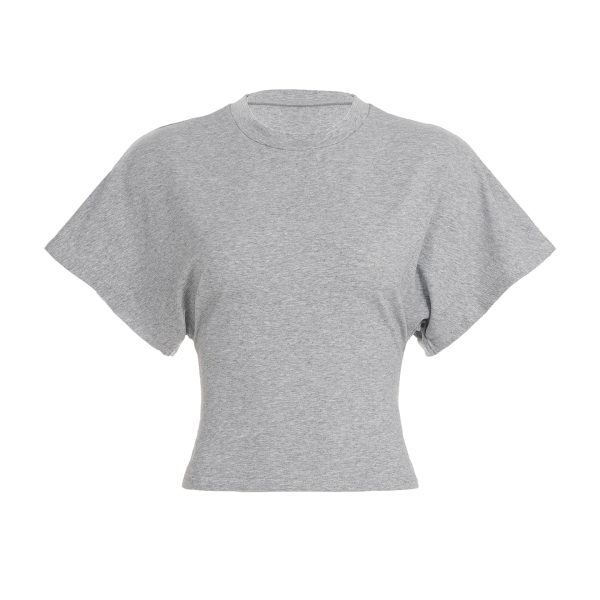 Solid Color Versatile Round Neck Pullover Short Sleeve T-Shirt for Women with Loose Waist Design - Slimming Fit, Casual Essential