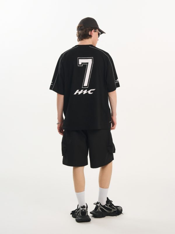 Spliced Typography Printed Football Club Training Short Sleeve T-Shirt - Casual Streetwear, Perfect for Sports and Everyday Wear