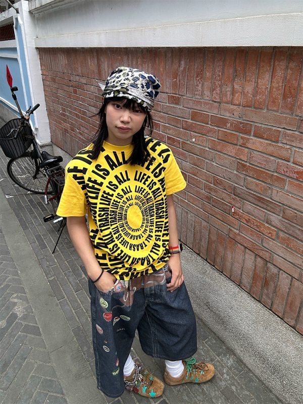 Spring 2025 American Letter Print Short Sleeve T-Shirt for Men and Women - Loose Casual Basic Top, Unisex Fashion Essential