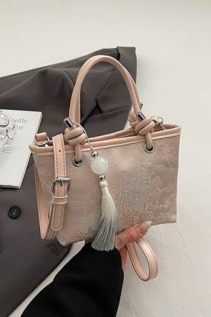 Spring 2025 National Style Handheld Water Bucket Bag - Embroidered Versatile Shoulder & Crossbody Bag
