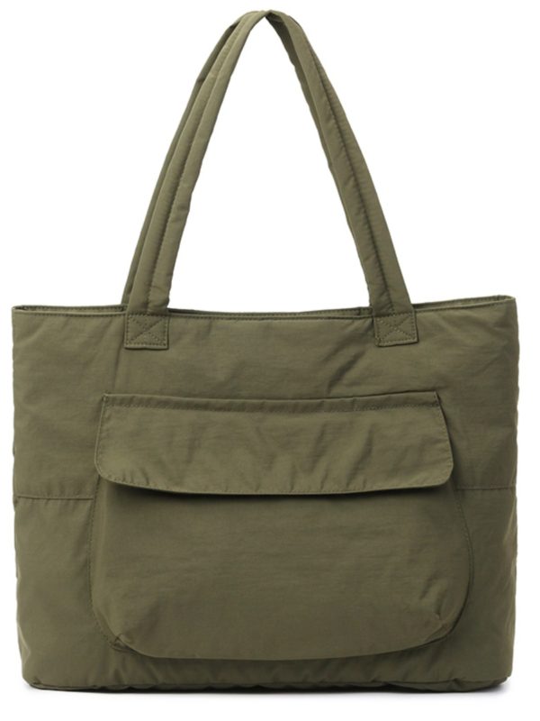 Spring Large Capacity Canvas Tote Bag for Women, Casual Minimalist Commuting Shoulder Bag, Versatile Student Book Bag