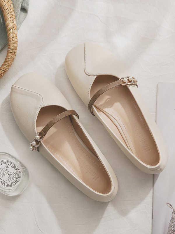 Spring Sheepskin Flat Loafers for Women - French Style Shallow Mouth Shoes Perfect for Skirts - Elegant and Versatile Fashion Footwear
