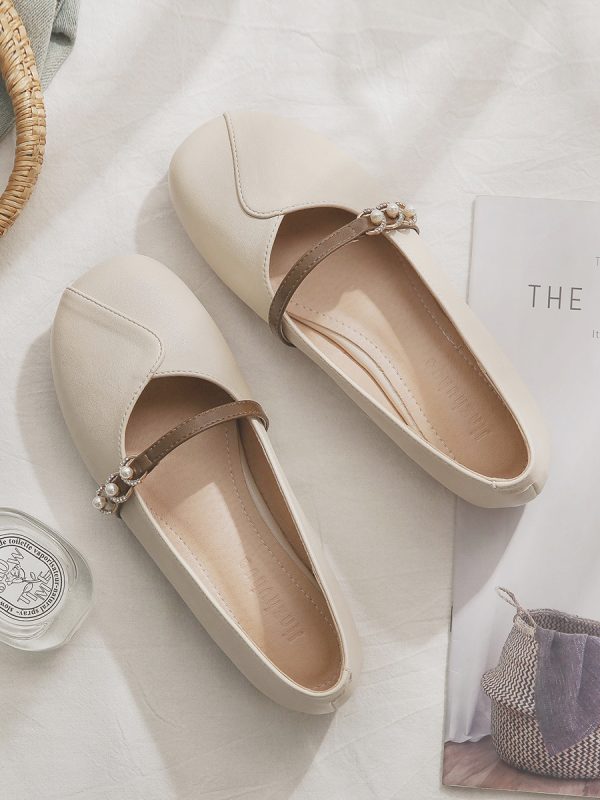 Spring Sheepskin Flat Loafers for Women - French Style Shallow Mouth Shoes Perfect for Skirts - Elegant and Versatile Fashion Footwear