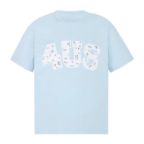 Spring Summer Patchwork Embroidered Floral Couple Loose Fit T-Shirt - Trendy National Style Short Sleeve Top