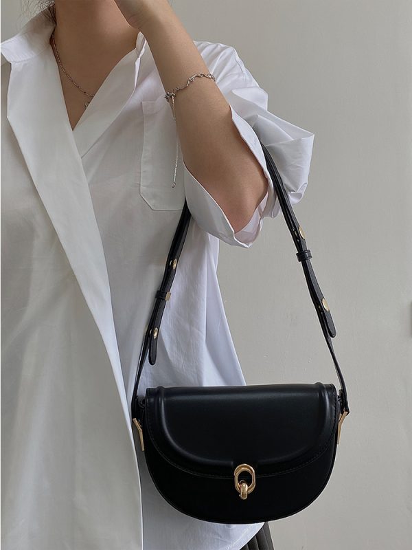 Spring Summer Women's Retro Underarm Crossbody Bag - Small Saddle Bag for 2025 Fashion