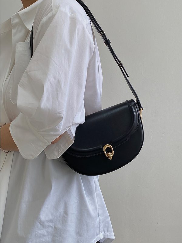 Spring Summer Women's Retro Underarm Crossbody Bag - Small Saddle Bag for 2025 Fashion
