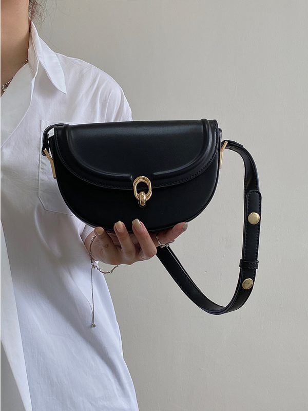 Spring Summer Women's Retro Underarm Crossbody Bag - Small Saddle Bag for 2025 Fashion