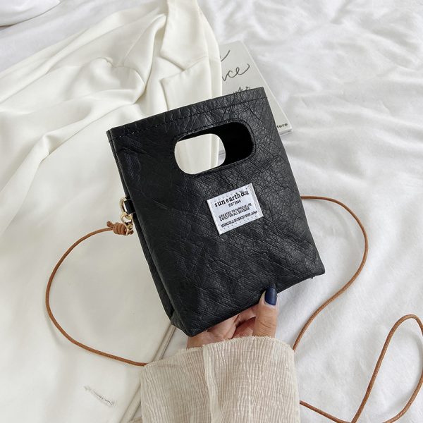 Spring/Summer 2025 Women's Paper Bag Handbag - Portable Phone Crossbody Shoulder Bag in Trendy Design