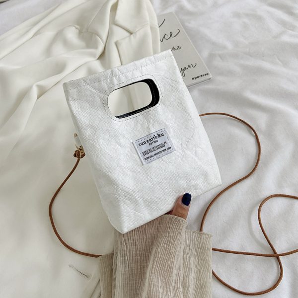 Spring/Summer 2025 Women's Paper Bag Handbag - Portable Phone Crossbody Shoulder Bag in Trendy Design