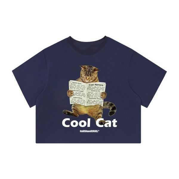 Stylish Cool 'Little Raccoon' Graphic T-shirt - Pure Cotton Short Sleeve - Trendy Casual Wear