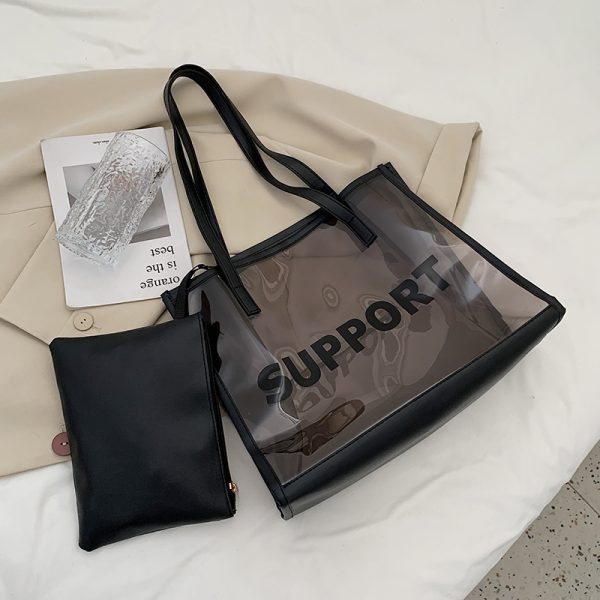 Stylish Transparent Jelly Shoulder Bag for Women - Trendy Large-Capacity Tote Bag for Spring/Summer 2025 Fashion