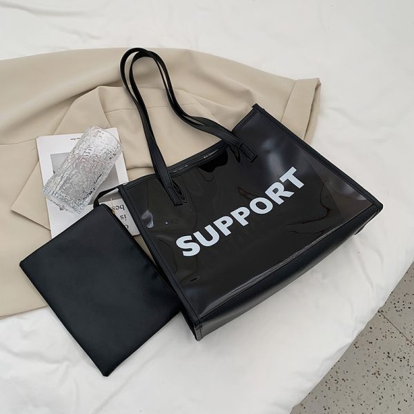 Stylish Transparent Jelly Shoulder Bag for Women - Trendy Large-Capacity Tote Bag for Spring/Summer 2025 Fashion