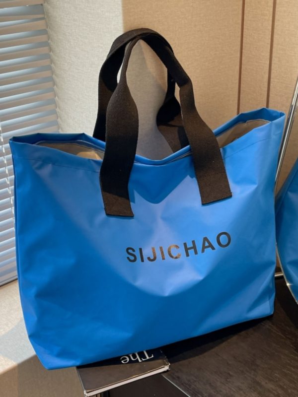 Summer Candy Color Nylon Tote Bag for Women - Large Capacity Versatile Shoulder Bag for Short Trips and Commuting