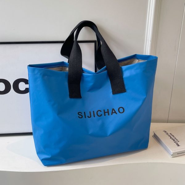 Summer Candy Color Nylon Tote Bag for Women - Large Capacity Versatile Shoulder Bag for Short Trips and Commuting
