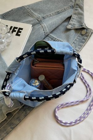 Summer Casual Embroidered Handbag for Women - High-End Canvas Crossbody Phone Bag for Commuting, 2025 Fashion Trend