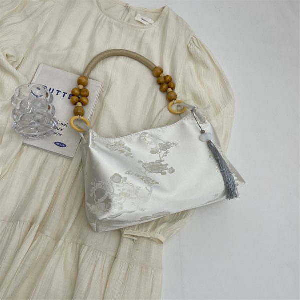 Summer Chinese-Style Women's Shoulder Bag - Large Capacity National Wind Tote Bucket Bag for Commuting