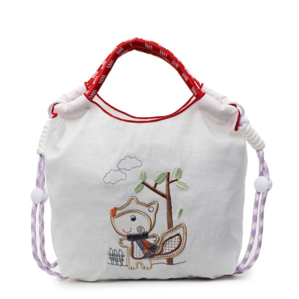 Summer Cute Embroidered Canvas Tote Bag for Women - 2025 Trendy Crossbody Commuting Phone Bag