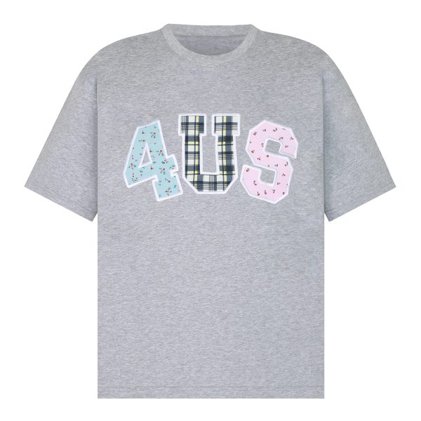 Summer Floral Patchwork Embroidered Plaid T-shirt for Couples - Trendy Loose-Fit Short Sleeve Tee in 90s Style