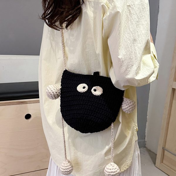 Summer Knitted Wool Bucket Bag for Women - Cute Woven Crossbody Phone Bag, Small Shoulder Bag, 2025 Fashion Essential