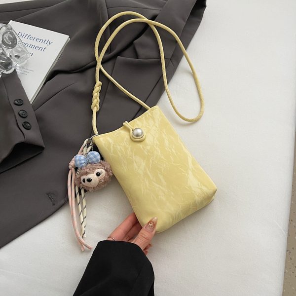 Summer Lightweight Chinese Style Crossbody Phone Bag for Women - 2025 Yellow National Wind Small Purse
