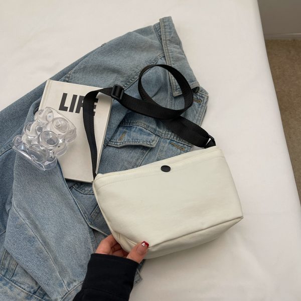 Summer Minimalist Lightweight Crossbody Bucket Bag for Women - Versatile Zipper Phone Bag for Commuting and Daily Use