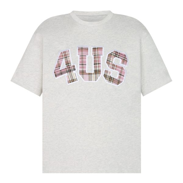 Summer Patchwork Embroidered Plaid T-Shirt for Couples - Loose Fit Short Sleeve National Trend Top